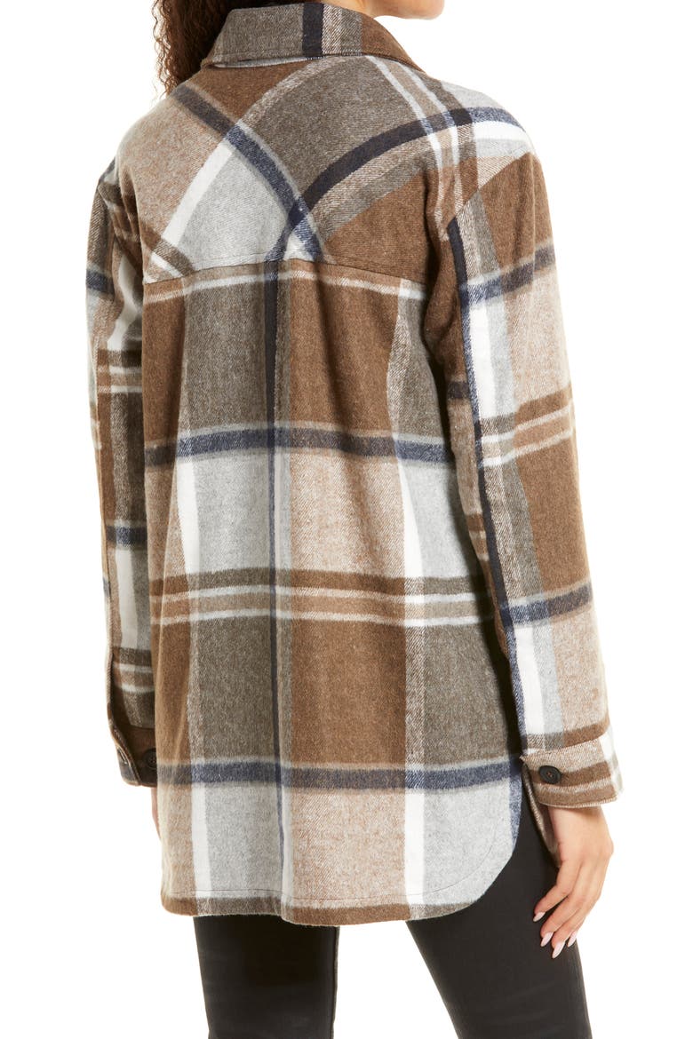 Shirt Jacket, Alternate, color, BROWN BLACK PLAID