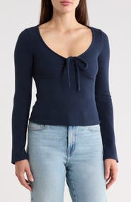 Madden Girl Front Tie Top