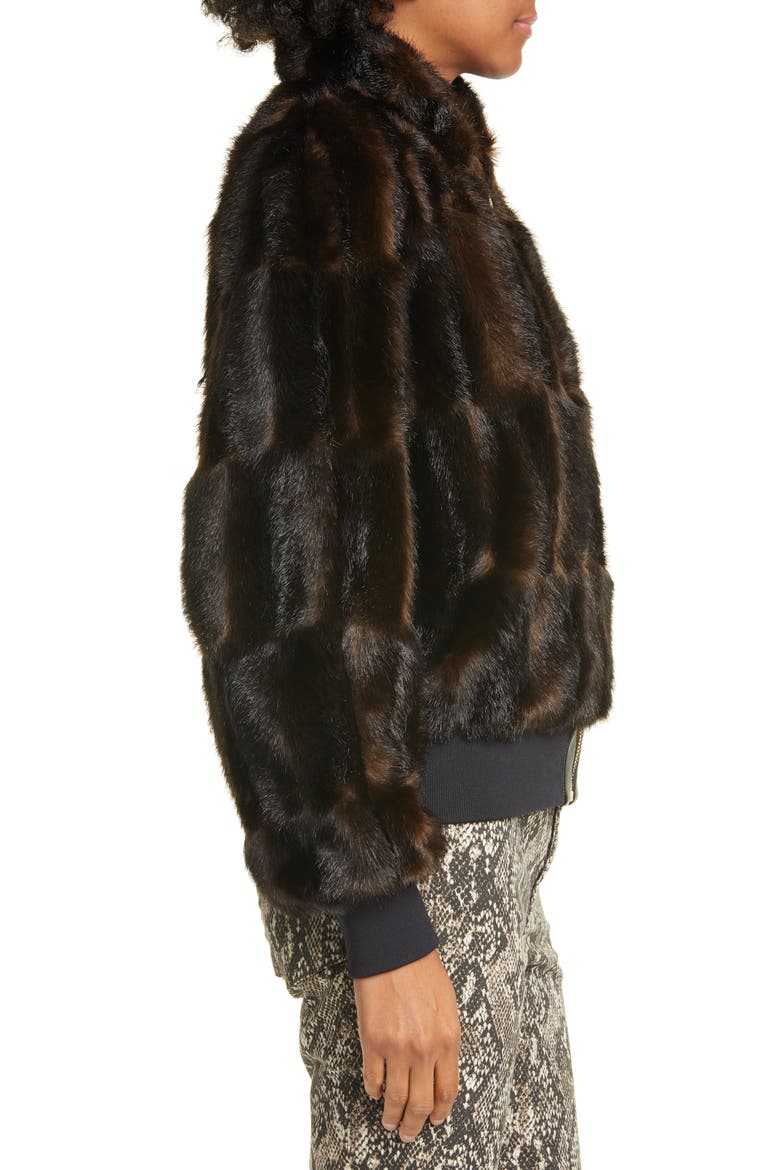 Bellfire Faux Fur Bomber Jacket, Alternate, color, DARK BROWN