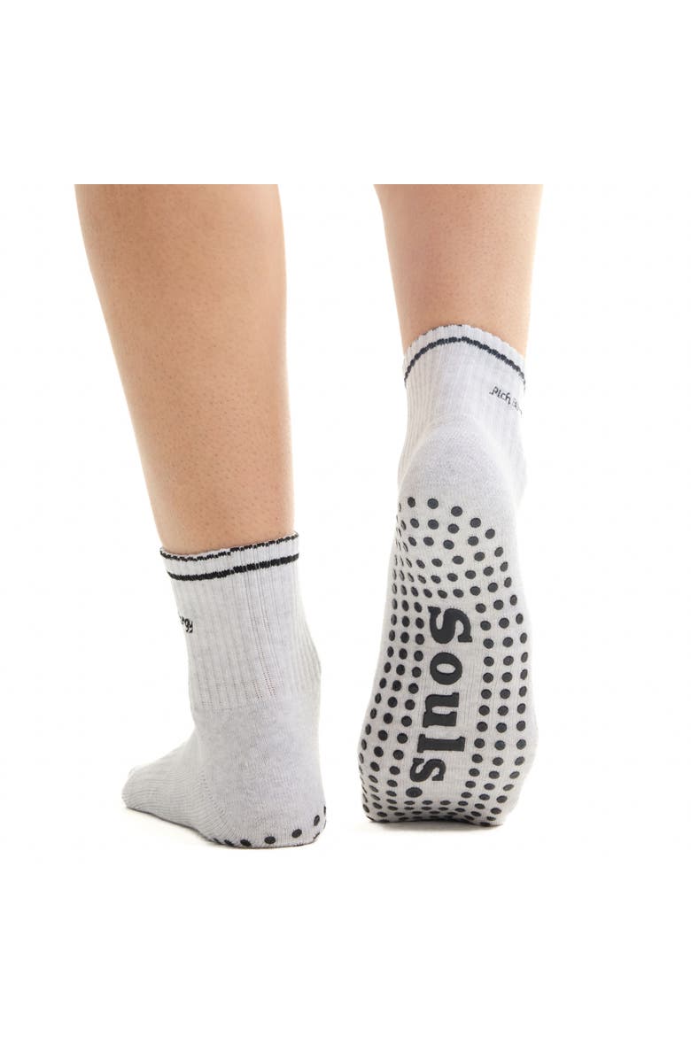 Souls. Rich Bitch Energy Ankle Grip Socks, Alternate, color, White