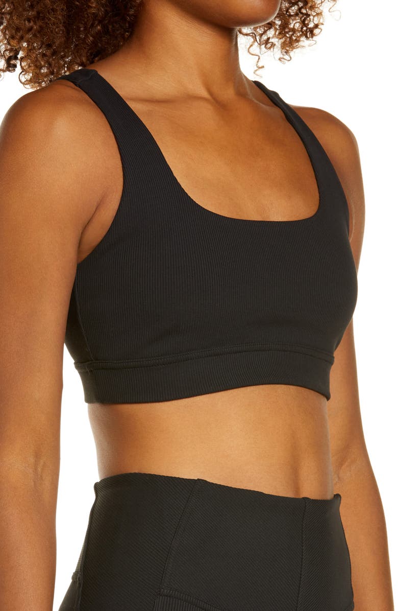 Zella Live In Rib Sports Bra, Alternate, color, 