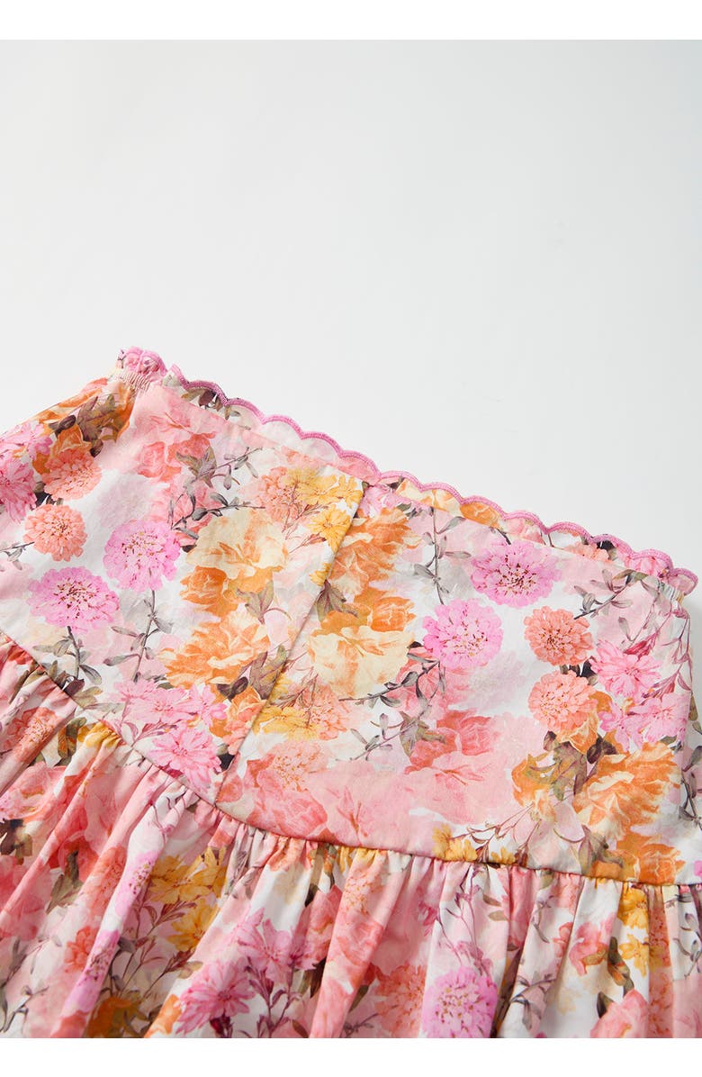 Marlo Kids Alessia Cotton Mini Skirt, Alternate, color, Floral