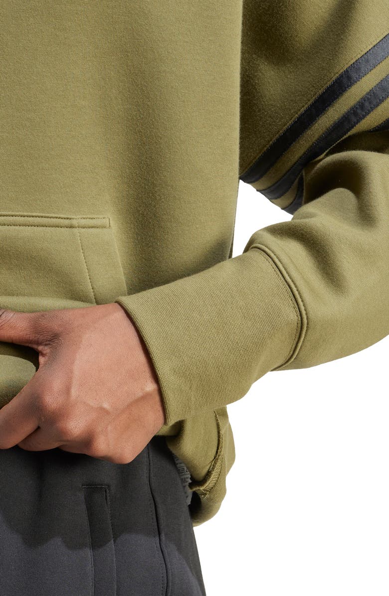 adidas Neuclassics Oversize Pullover Hoodie, Alternate, color, Focus Olive