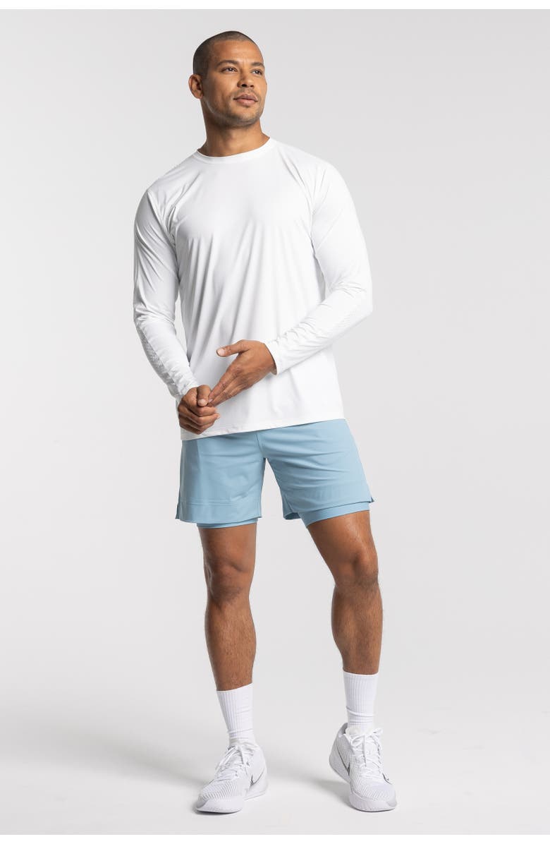 AVI Performance Pickleball Long Sleeve, Main, color, White Lotus