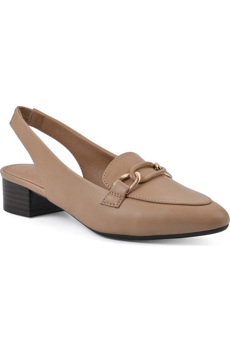 White Mountain Footwear Boreal Slingback Mule, Main, color, Beige/ Smooth Leather