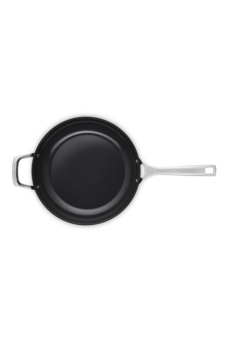 Essential Nonstick Ceramic 12-Inch Deep Fry Pan, Alternate, color, BLACK/ SILVER