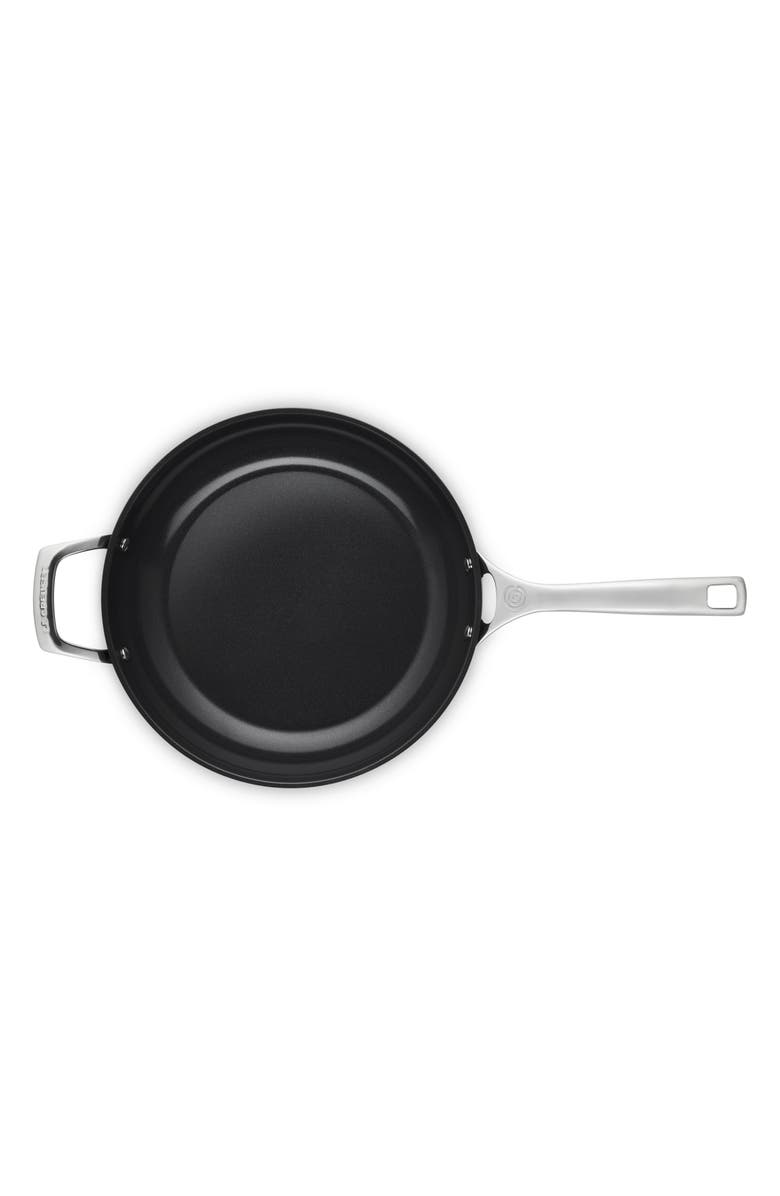 Le Creuset Essential Nonstick Ceramic 12-Inch Deep Fry Pan, Alternate, color, Black/ Silver