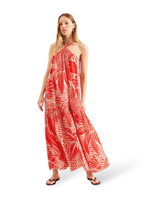 Floral Halter Neck Dress