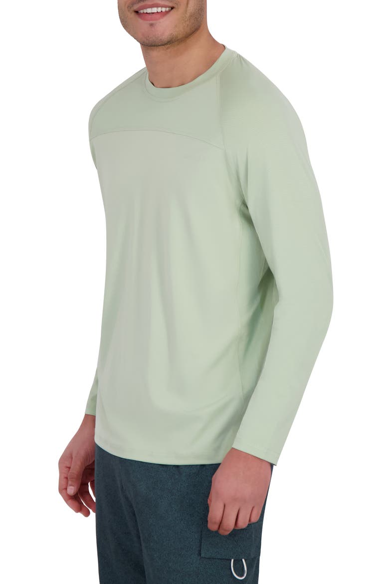 Textured Long Sleeve Rashguard, Alternate, color, LAUREL GREEN