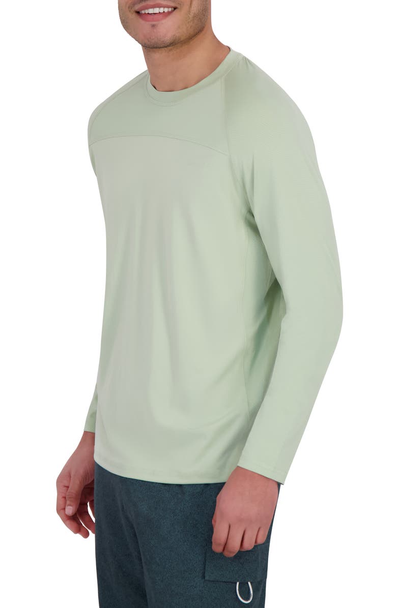 Spyder Textured Long Sleeve Rashguard, Alternate, color, Laurel Green