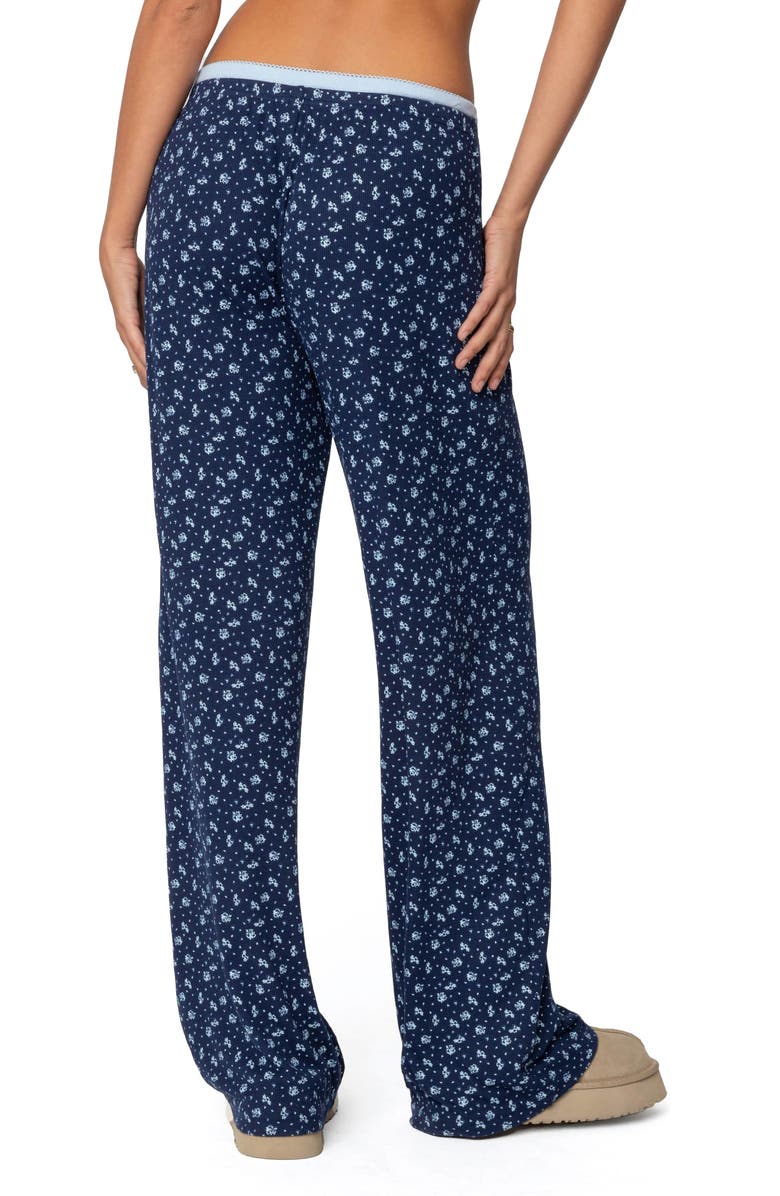 EDIKTED Flowerbed Layered Pants, Alternate, color, Blue