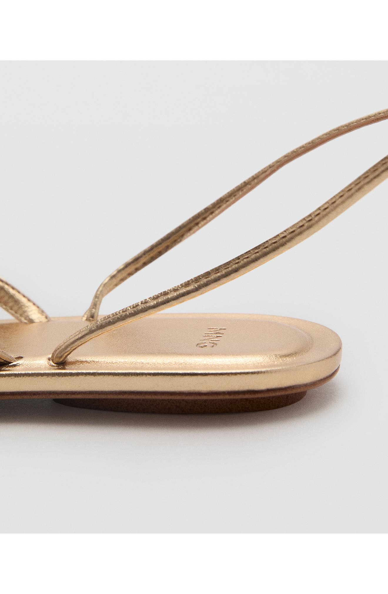 MANGO Strips Sandal, Alternate, color, Gold