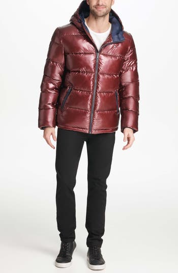 Quilted Puffer Hooded Mid Length Jacket
