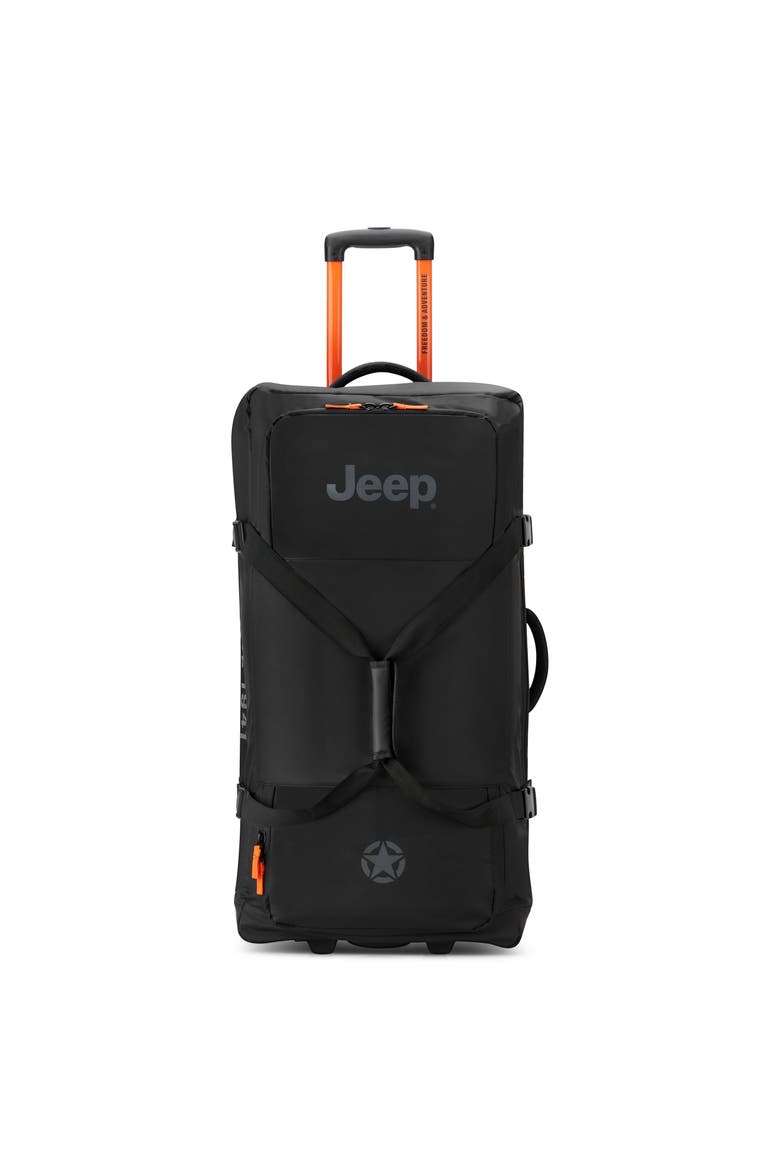 JS005A 31 Inch Two Wheel Rolling Travel Duffle Bag, Alternate, color, Black