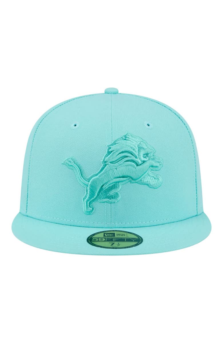 New Era Men's New Era Turquoise Detroit Lions Color Pack 59FIFTY Fitted Hat, Alternate, color, Turquoise
