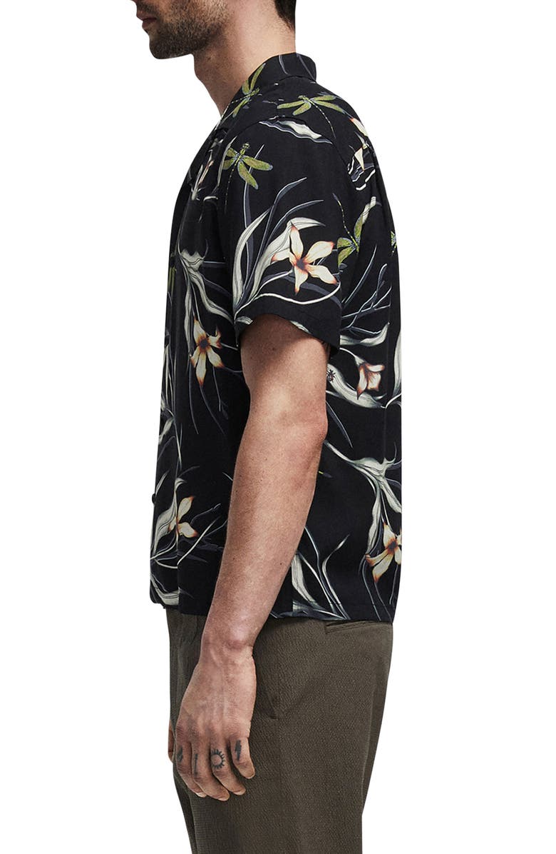 rag & bone Avery Print Short Sleeve Button-Up Camp Shirt, Alternate, color,