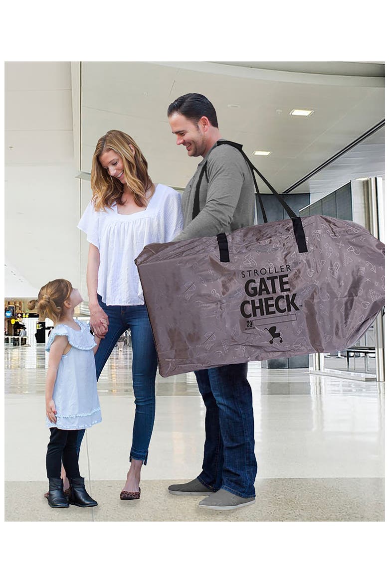Gate Check Car Seat & Double Stroller Bags Set, Alternate, color, GREY