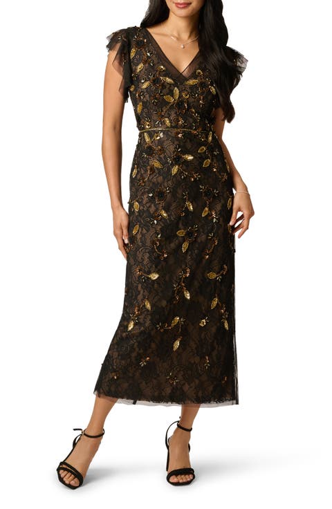 Beaded Lace Gown