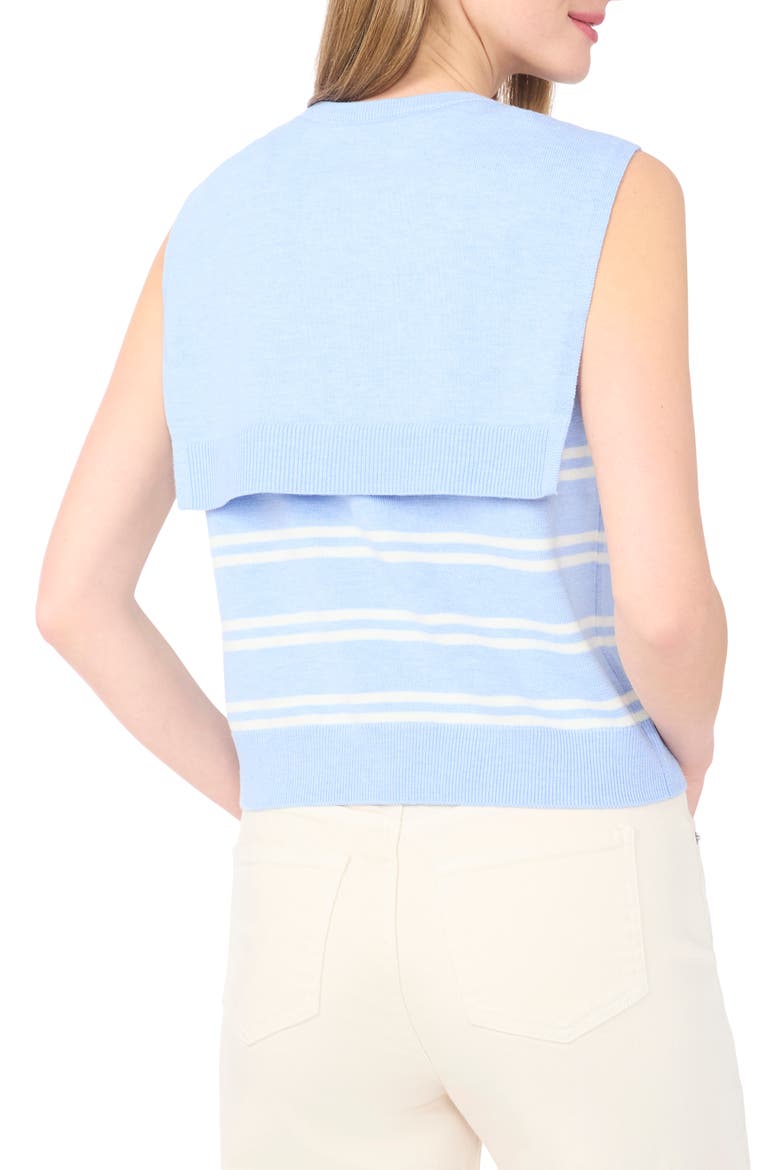 Tie Shoulder Sleeveless Stripe Sweater, Alternate, color, SWEET BLUE