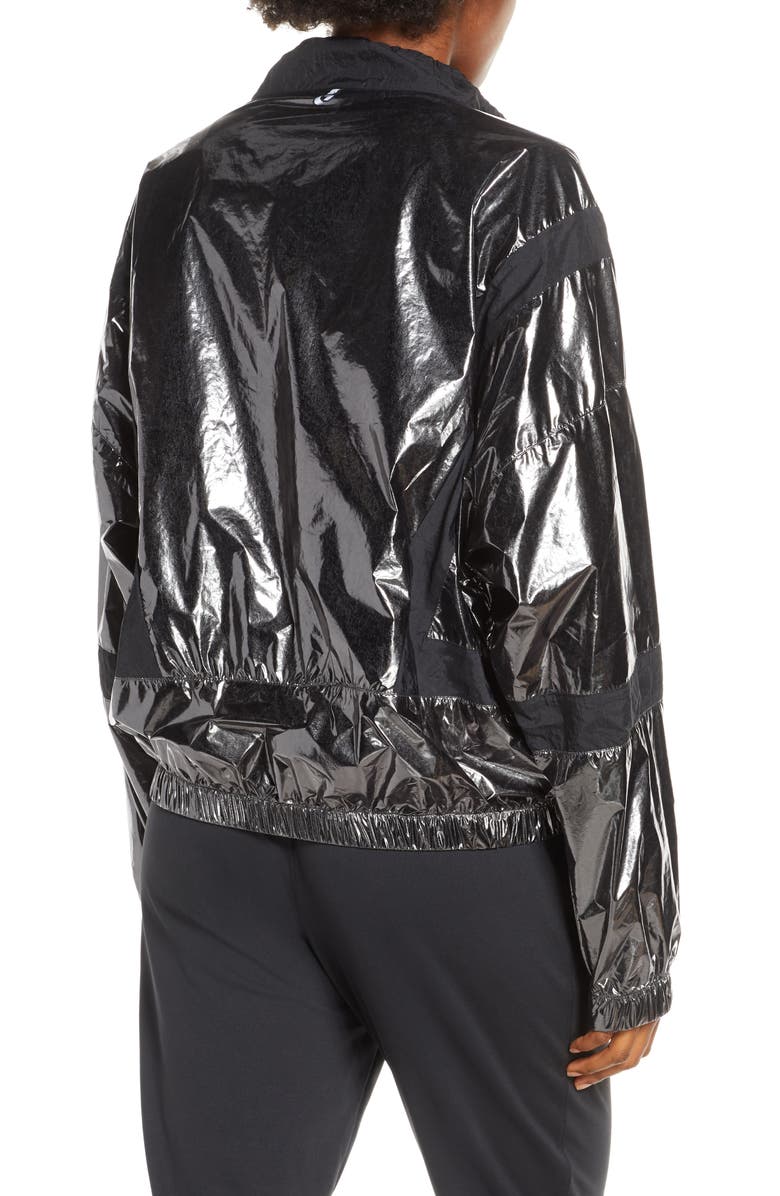 New Balance Select Metallic Quarter Zip Windbreaker, Alternate, color, 