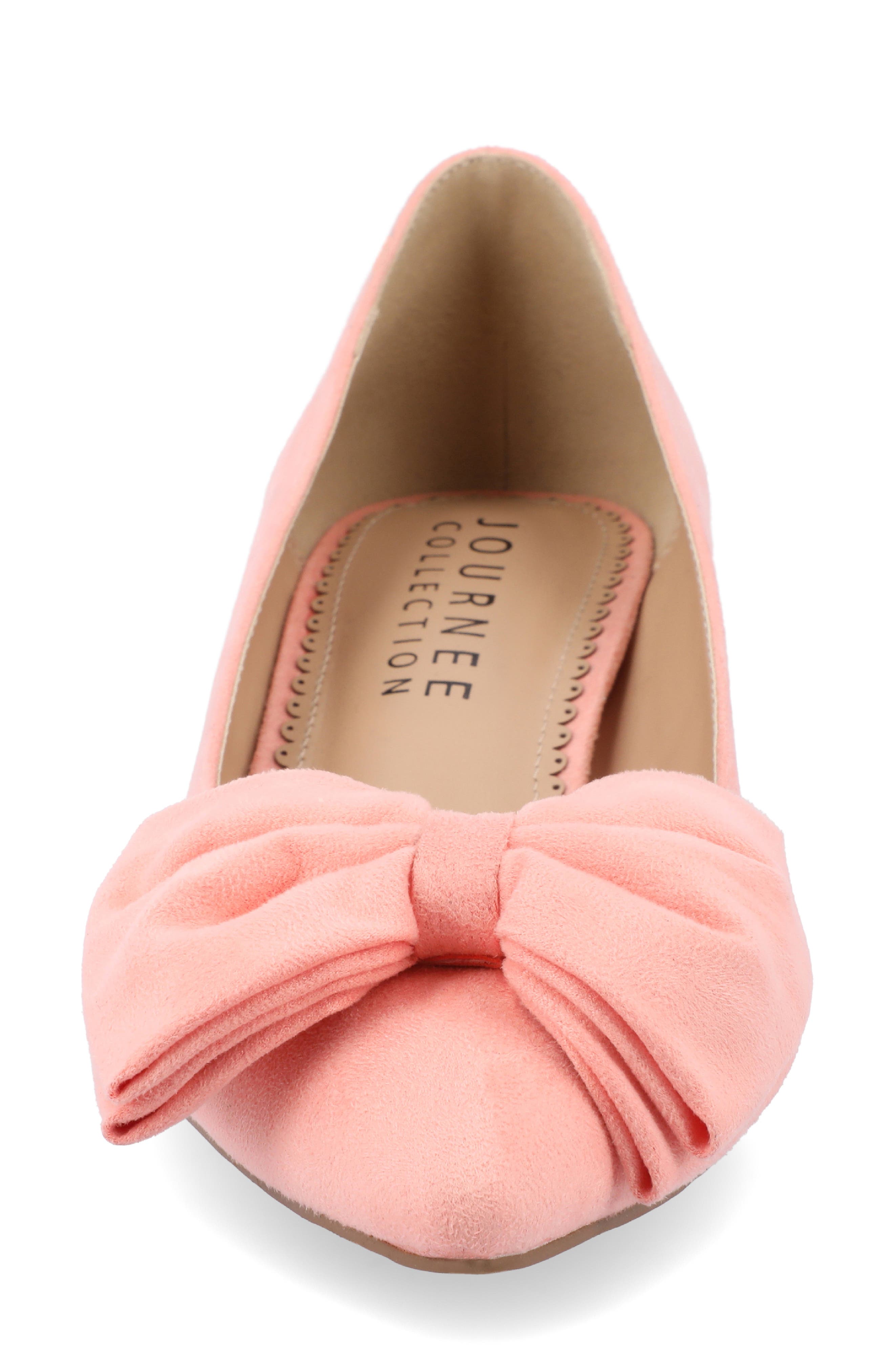JOURNEE Orana Bow Kitten Heel Pump, Alternate, color, CORAL