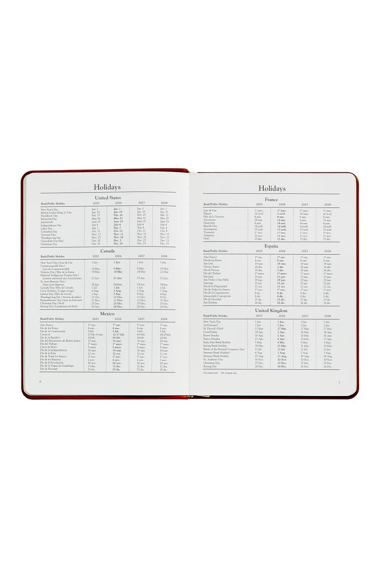 2026 Leather Desk Diary, Alternate, color, Black