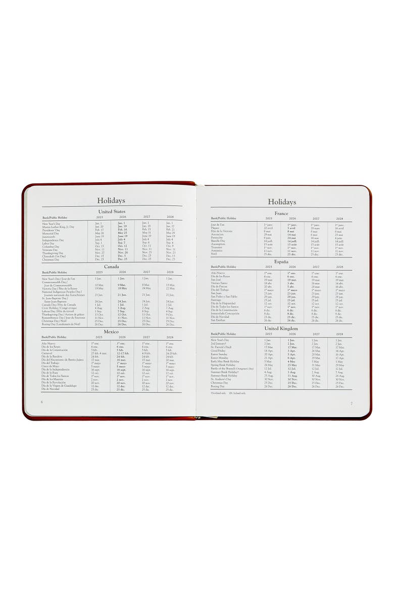 Graphic Image 2026 Leather Desk Diary, Alternate, color, Black Pattern