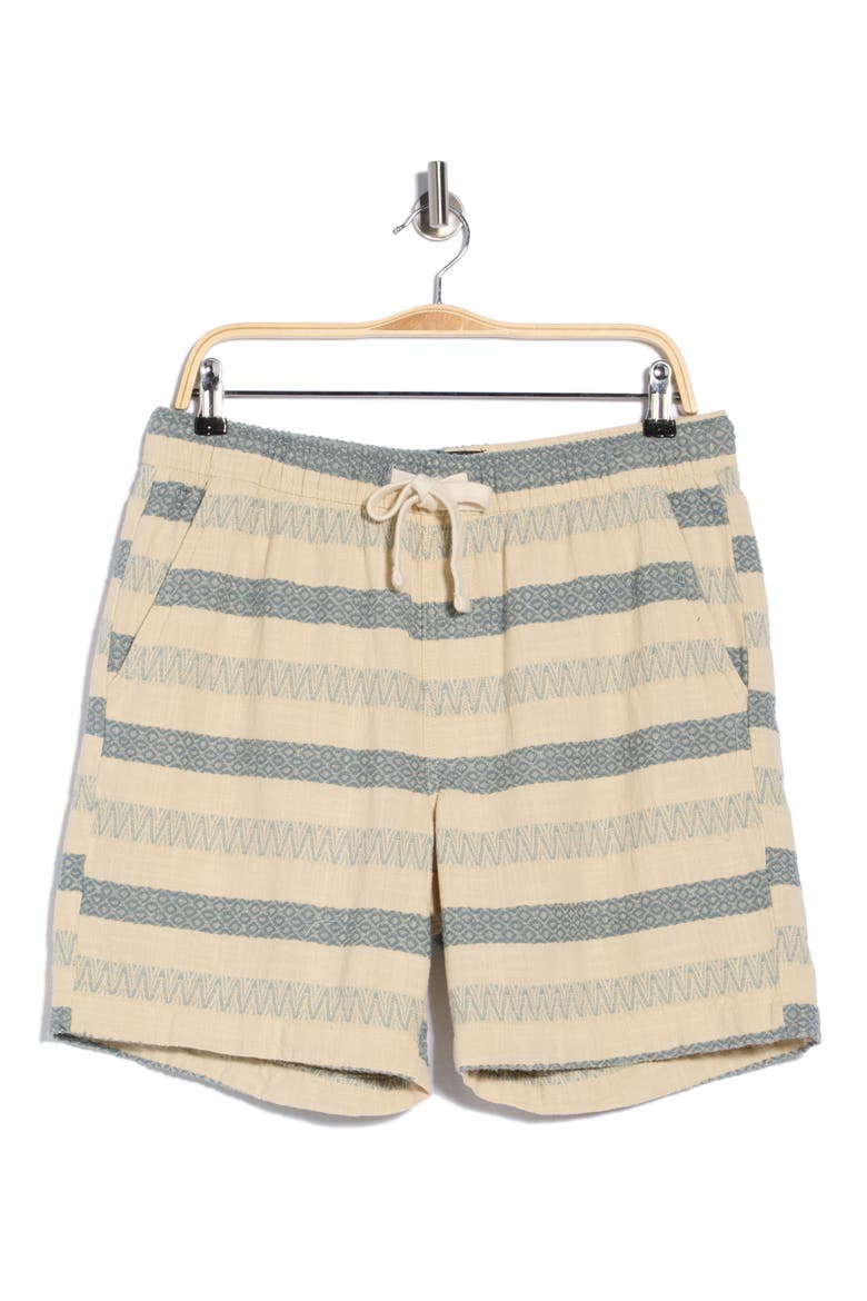 Dobby Stripe Drawstring Shorts, Alternate, color, STORMY SEA