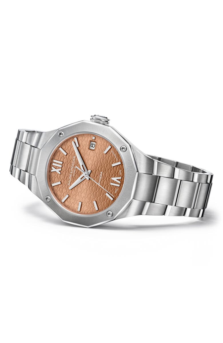 Baume & Mercier Riviera 10764 Bracelet Watch, 36mm, Alternate, color, Lacquered Terracotta