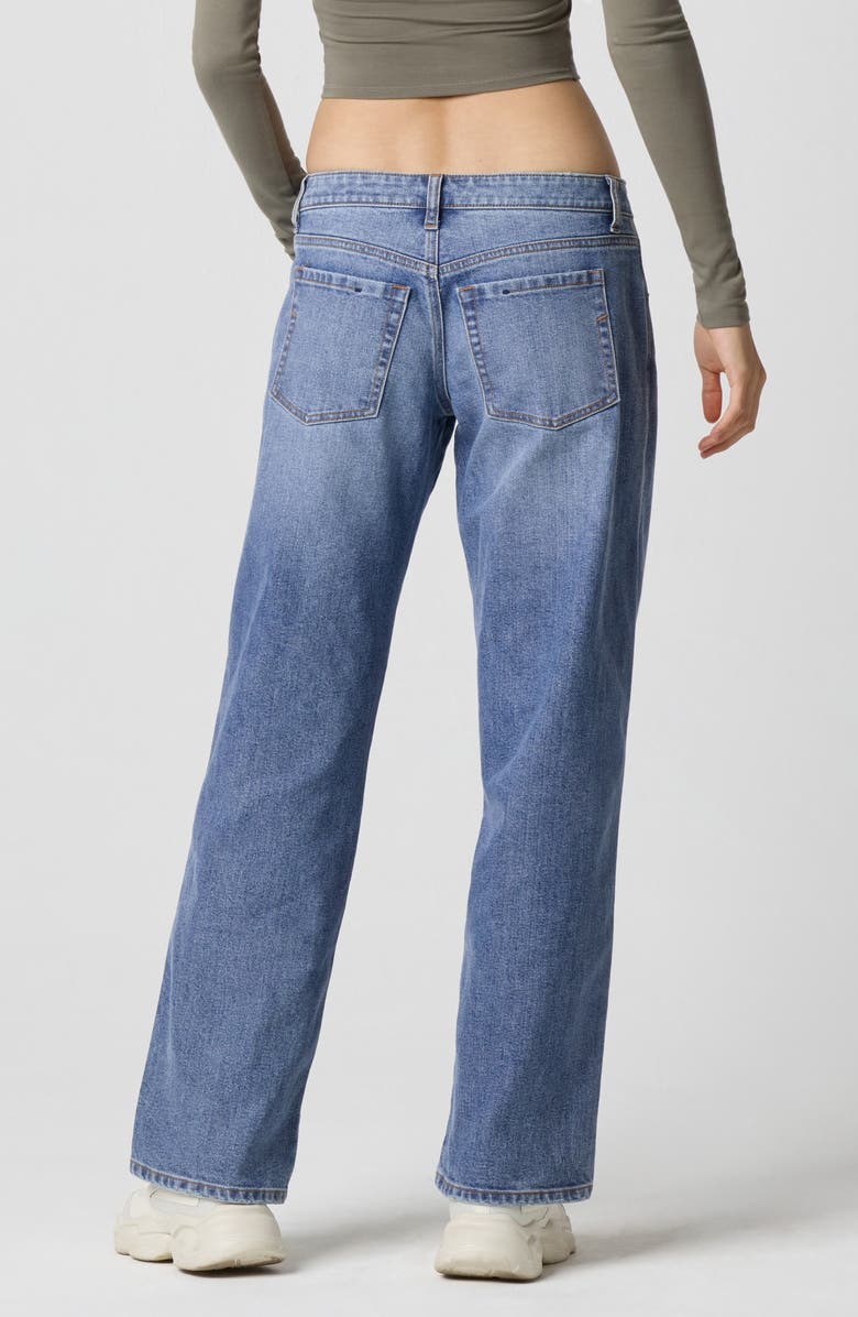 Florence by Mills Low Rise Straight Leg Jeans, Alternate, color, Med Wash