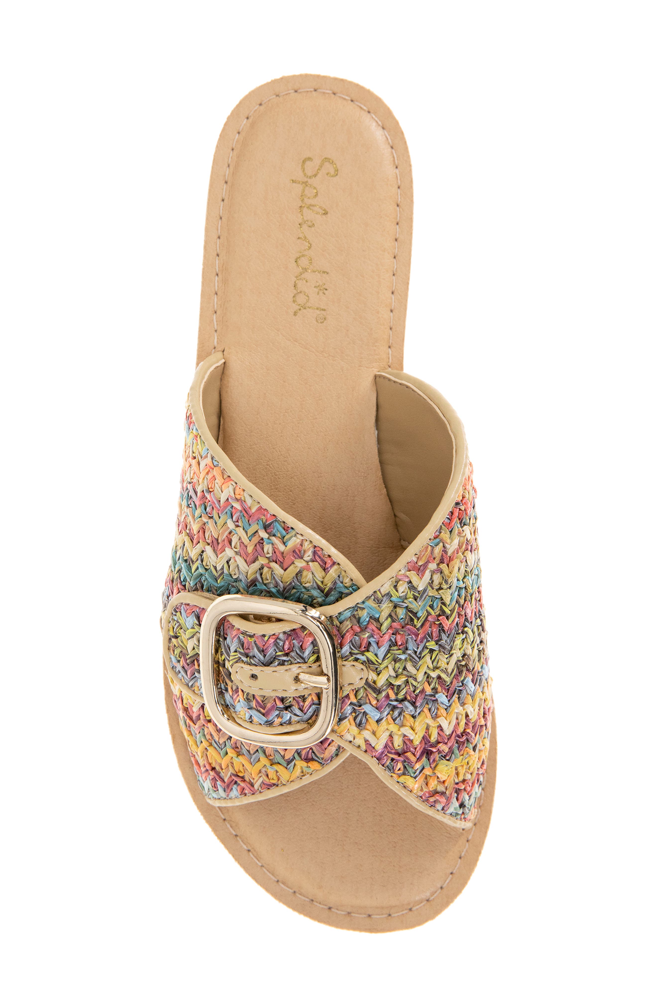 Sandy Raffia Slide Sandal, Alternate, color, MULTI RAFFIA