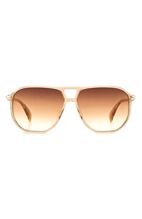 58mm Rectangular Sunglasses