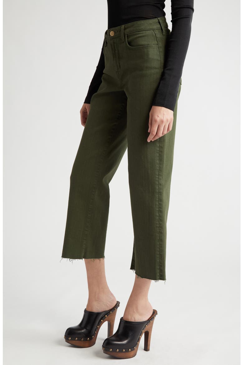 Wanda High Waist Crop Wide Leg Jeans, Alternate, color, BALSAM
