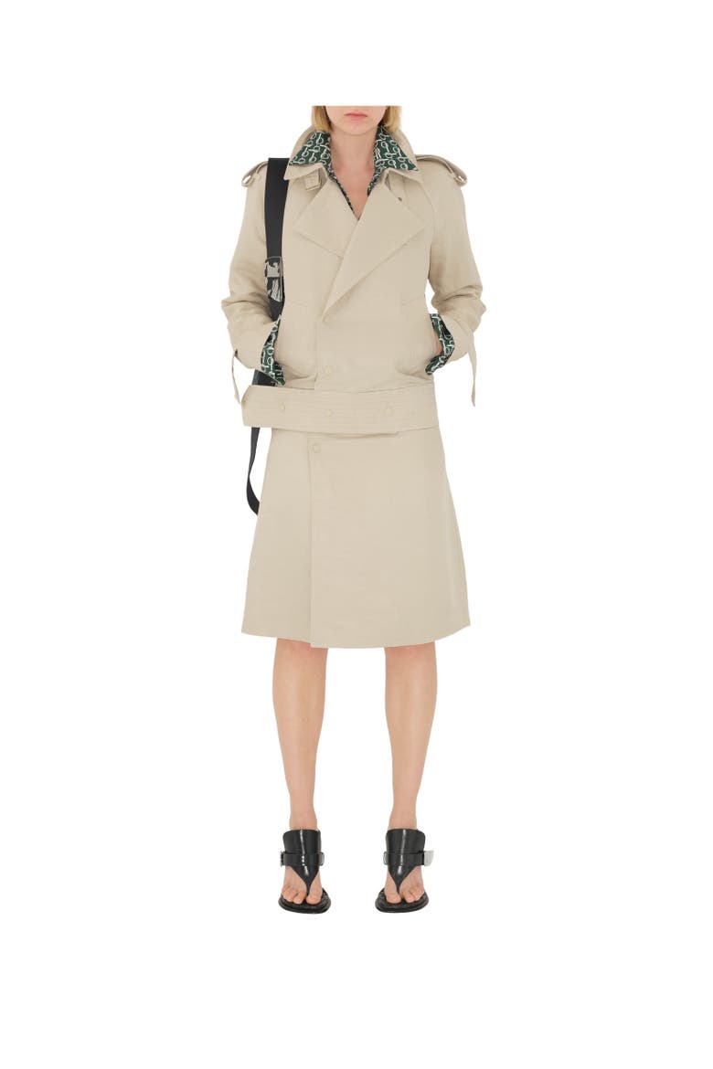 Canvas Trench Jacket, Alternate, color, Oat