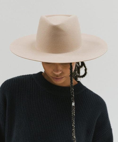 Gigi Pip Dakota Wide Brim Felt Hat In Cream
