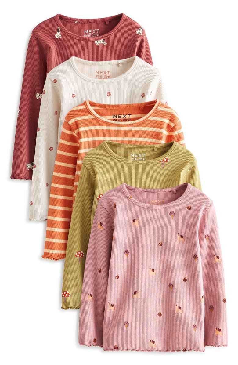 NEXT Kids' Assorted 5-Pack Rib T-Shirts, Main, color,