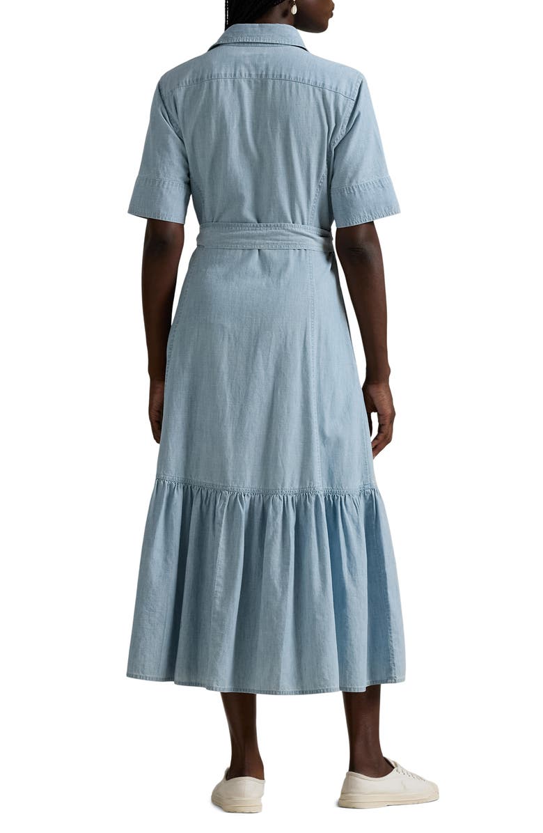 Polo Ralph Lauren Bea Tie Belt Midi Shirtdress, Alternate, color, 