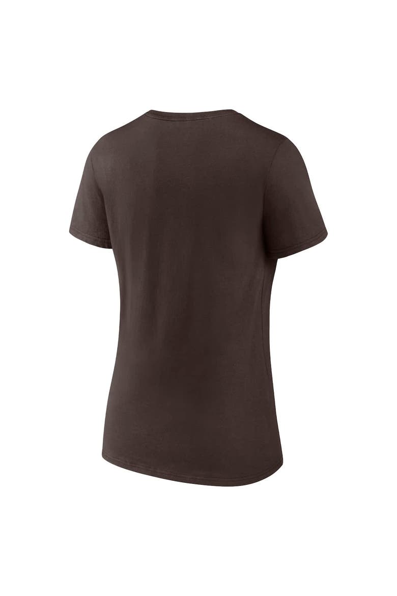 Women's Fanatics Brown San Diego Padres 2024 MLB Postseason Locker Room V-Neck T-Shirt, Alternate, color, Brown