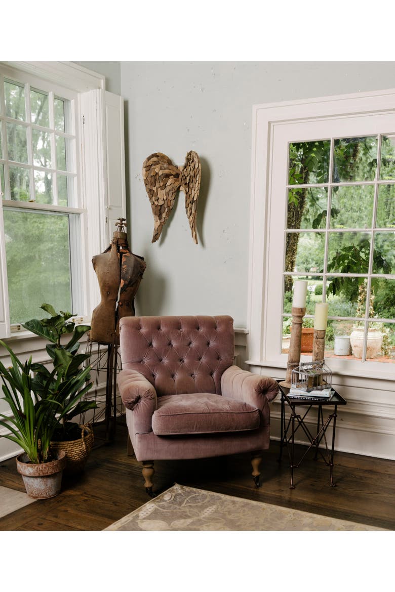 Vintage Rectangular Metal Side Table with Unique Claw Sole Feet, Bronze, Alternate, color, Bronze