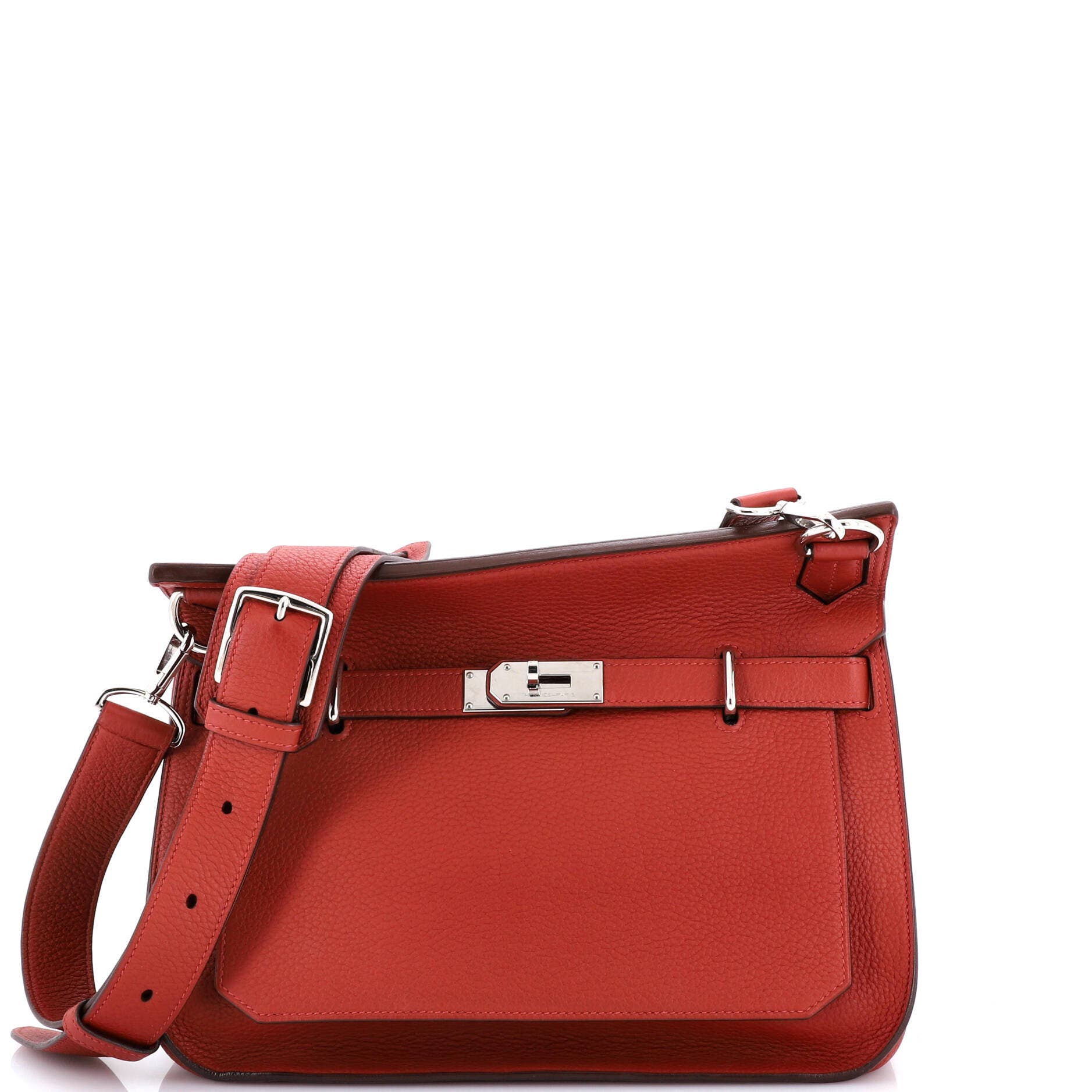 Pre-Owned Hermes Jypsiere Bag Clemence 34, Main, color, Brique