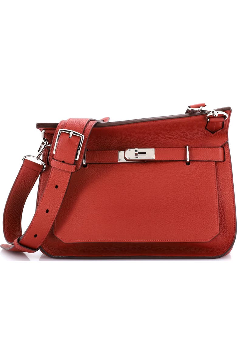 Pre-Owned Hermes Jypsiere Bag Clemence 34, Main, color, Brique