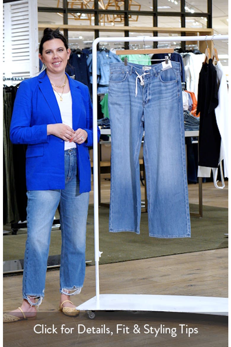 Airy Denim Drawstring Waist Low Slung Baggy Jeans video