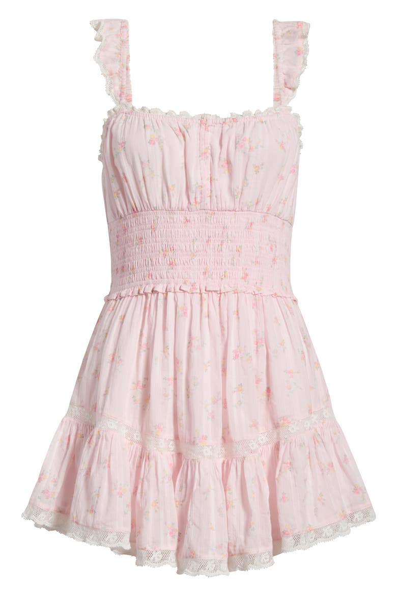 Maralina Print Ruffle Minidress, Alternate, color, SWEET NECTAR