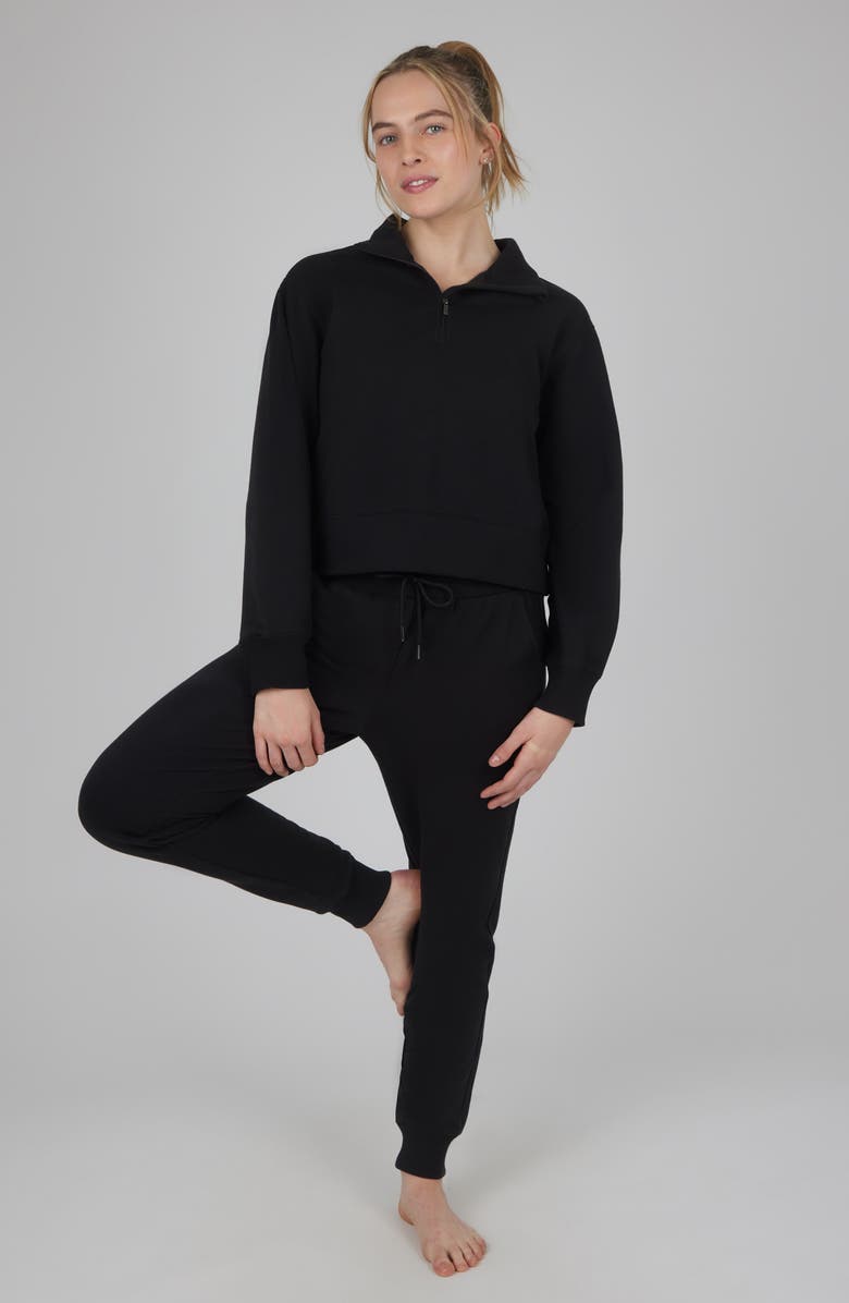 YOGALICIOUS Half Zip Pullover & Joggers 2-Piece Set, Alternate, color, 