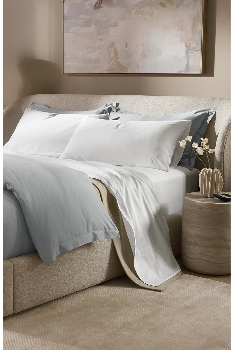 Signature Piped Edge Sheet Set, Alternate, color, WHITE/ WHITE