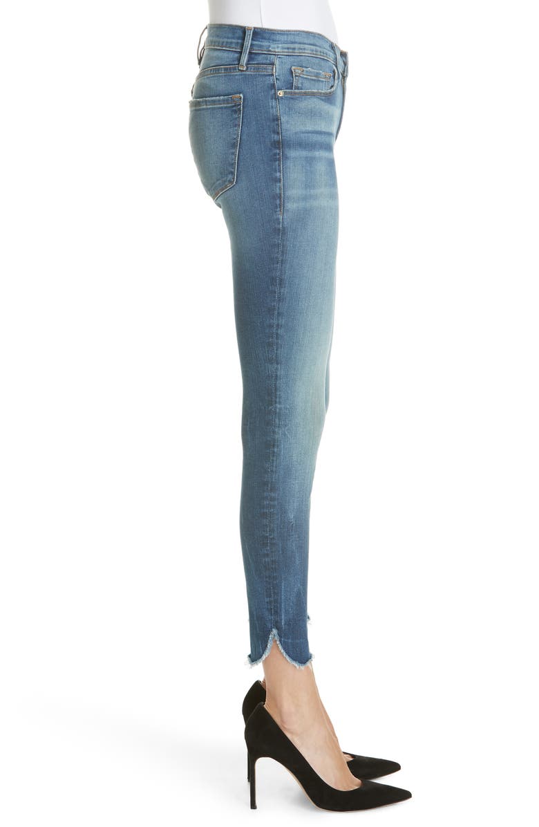 FRAME Le Skinny de Jeanne Petal Hem Ankle Jeans, Alternate, color,