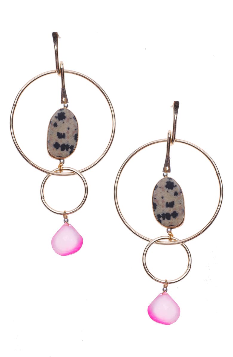 Nakamol Chicago Pendant Hoop Earrings, Main, color, 