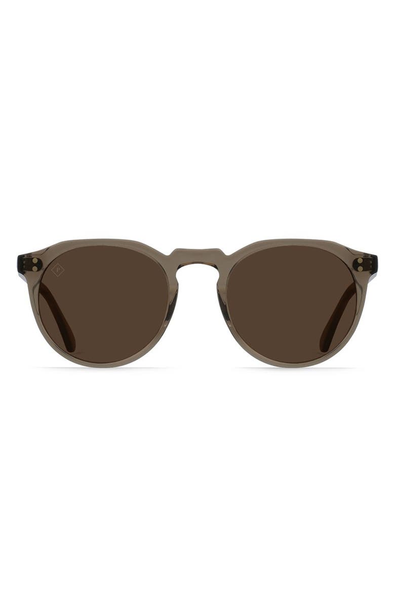 RAEN Remmy 52mm Round Sunglasses, Main, color, Ghost/ Vibrant Brown Polar