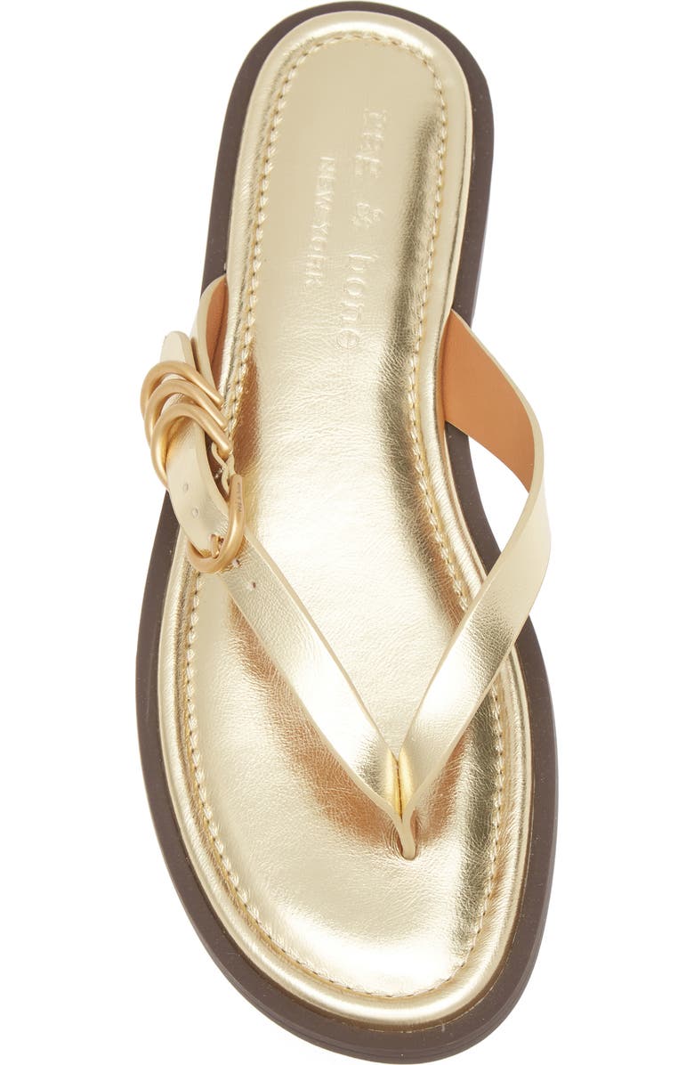 rag & bone Gia Flip Flop, Alternate, color, Gold