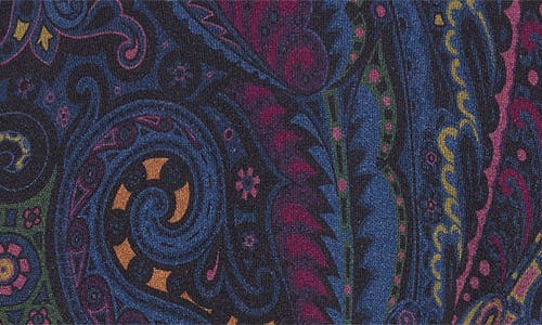 Etro Paisley Silk & Cashmere Sweater In Blue